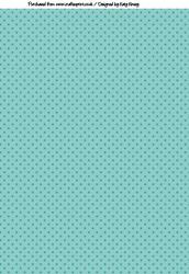 Turquoise Polka Dots on Canvas Backing Paper