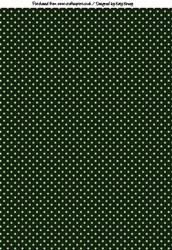 Green Polka Dots on Black Backing Paper