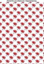 Hearts and Diamonds Backing Paper #1