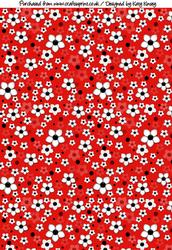 Daisy Dots in Red A4 Backing Paper