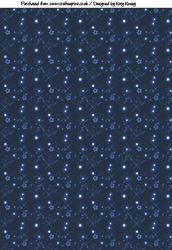 Hearts and Stars Backing Paper in Blue