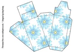 Blue Gerberas Cake Slice Gift Box