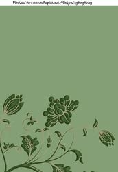 Floribunda Backing Paper in Green