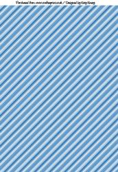 Blue Diagonal Stripes Backing Paper