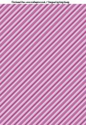 Pink Diagonal Stripes Backing Paper