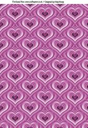 Love Hearts Backing Paper in Pink