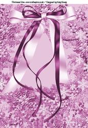 Snowflakes and Bow in Pink A4 Backing Paper