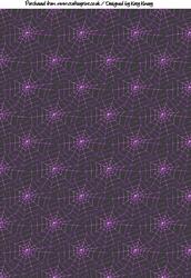 Purple Spider Webs Halloween Backing Paper