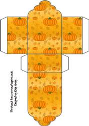 Autumn Pumpkins Tag Shaped Gift Box