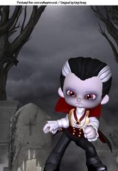 Dracula in the Graveyard A4 Topper
