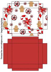 Gift Box with Lid Christmas Gingerbread