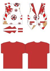 Waistcoat Shaped Card Christmas Gingerbread