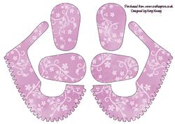 3D Baby Shoes Keepsake Blush Pink Floral