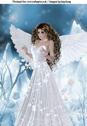 Snowflake Angel A4 Card Topper in Brunette