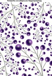 Berries in Purple A4 Backing Paper