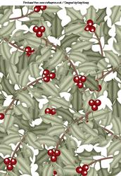 Christmas Holly A4 Backing Paper