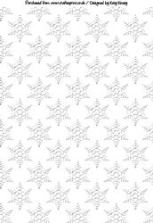 Snowflakes A4 Backing Paper in White