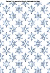 Snowflakes A4 Backing Paper in Blue