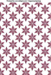 Snowflakes A4 Backing Paper in Red