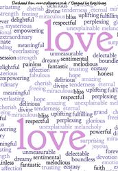 Words of Love A4 Backing Paper in Lilac