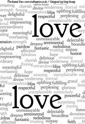 Words of Love A4 Backing Paper in Black