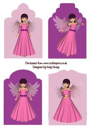 Pretty Young Angel in Pink Tag Toppers