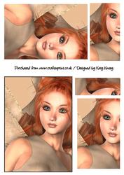 Auburn Fairy in Coffee and Cream Pyramage Sheet