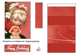 Strawberry Delight Easel Card