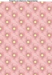 Polka Dot Floral A4 Backing Paper in Pink