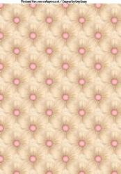 Polka Dot Floral A4 Backing Paper in Peach