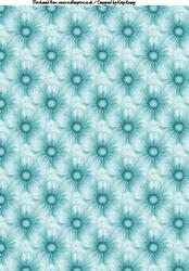Polka Dot Floral A4 Backing Paper in Blue and White
