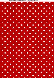 Polka Dots A4 Backing Paper in Red and White