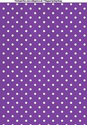 Polka Dots A4 Backing Paper in Purple and White