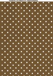 Polka Dots A4 Backing Paper in Brown and White