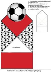 Football Crazy Pop Up Spring Diamond Top Card in Red