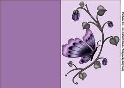 Pretty Butterfly in Purple A5 Quick Card