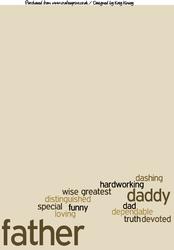 Dearest Dad A4 Backing Paper in Brown