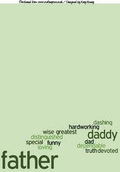 Dearest Dad A4 Backing Paper in Green