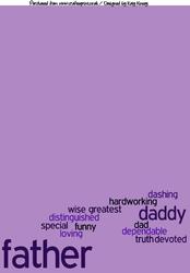 Dearest Dad A4 Backing Paper in Purple