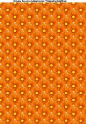 Burst of Blooms A4 Backing Paper in Orange