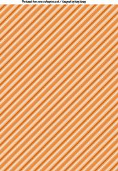 Orange Diagonal Stripes A4 Backing Paper