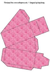 Bright Pink Roses Cake Slice Gift Box