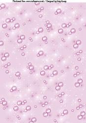 Bubbles and Fairy Dust A4 Backing Paper in Pink