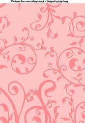 Foliage Swirls A4 Backing Paper in Baby Pink