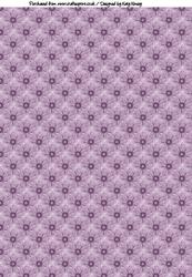 Organza Flowers A4 Backing Paper in Purple