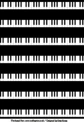 Piano Keys A4 Backing Paper Portrait