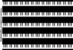 Piano Keys A4 Backing Paper Landscape