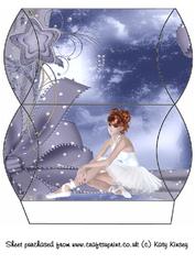 Ballerina Ribbons in White Pillow Box