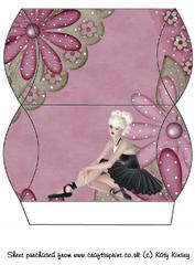 Ballerina Ribbons in Black Pillow Box
