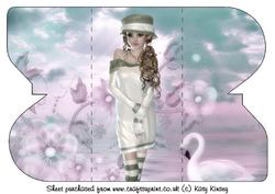 Demure in White Interlocking Card